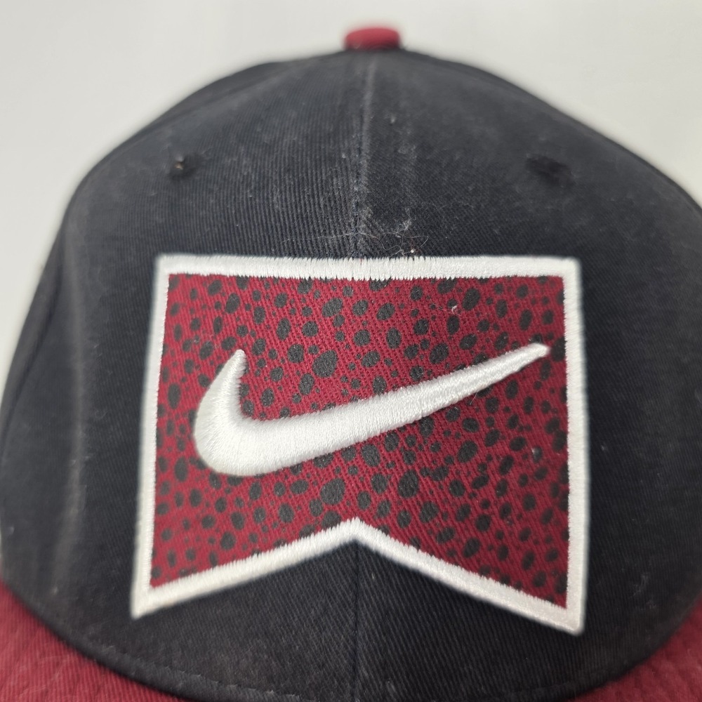 Vintage Nike Hat Cap Snap Back Black Red Swoosh Baseball World Class Athletes - Picture 5 of 14